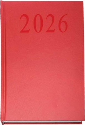 Naptár, tervező, A5, napi, 2026, bordó