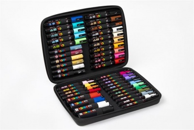 Dekormarker-készlet, táskában, UNI "Posca", 40 darabos